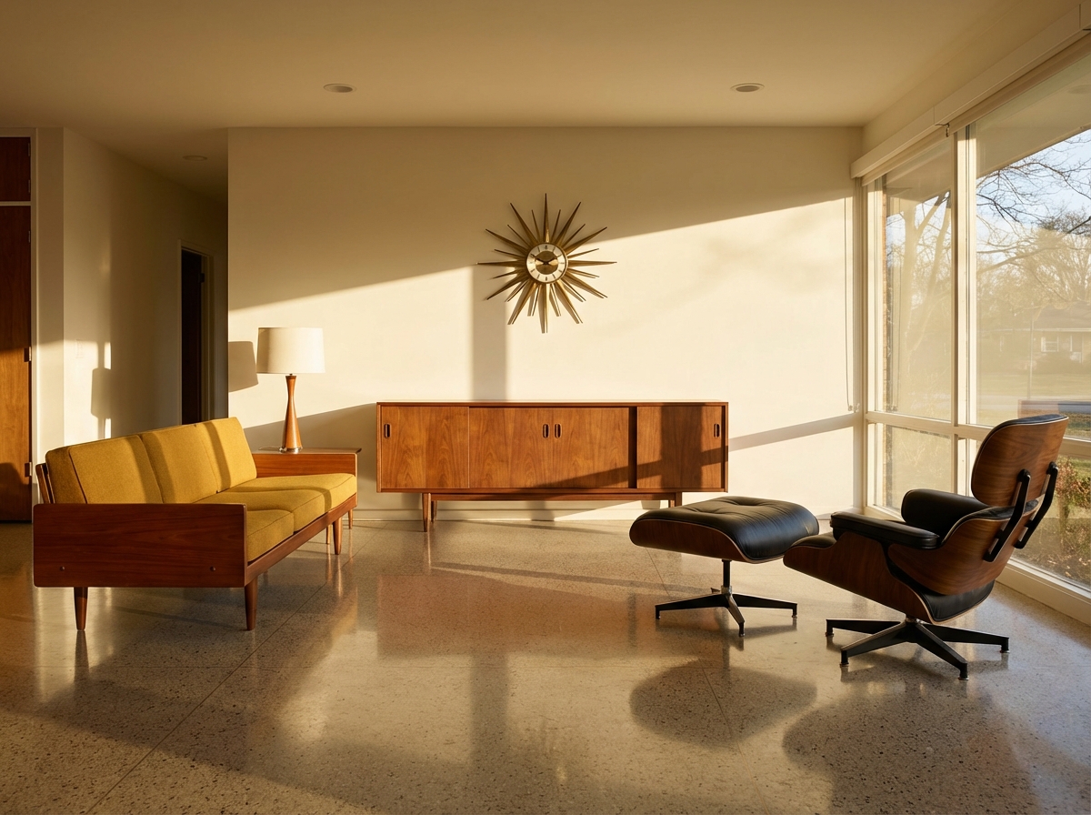 Midcentury modern living room