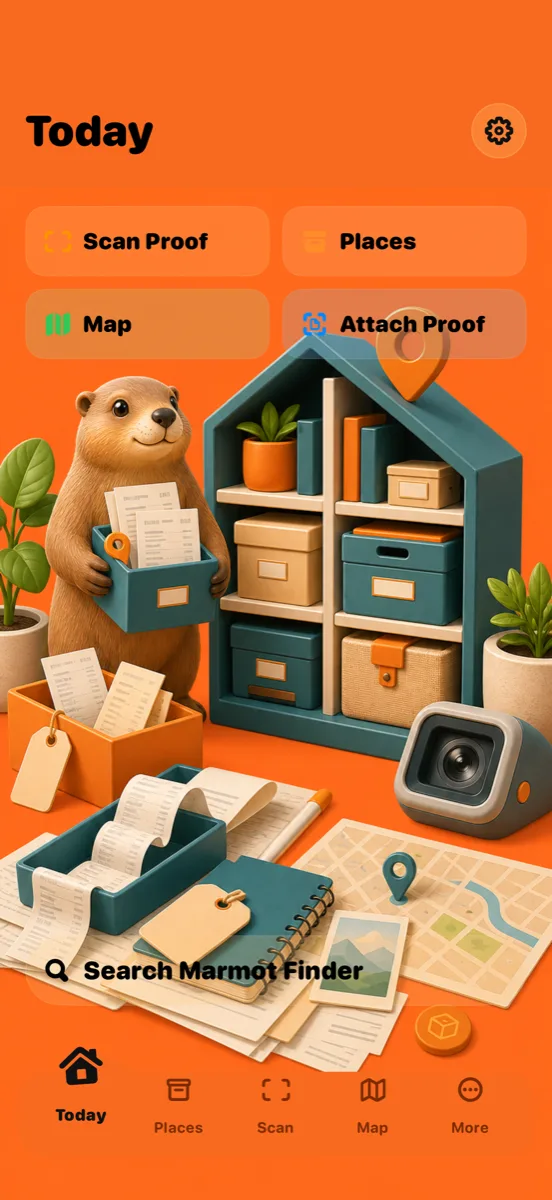 Home — scan once, AI files the rest.